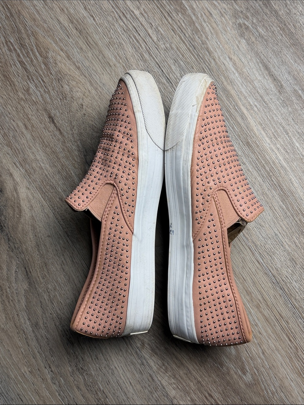 Coach Maggie Studded Slip On Sneakers Blush Pink Leather Shoes Women’s 10B - Picture 9 of 12